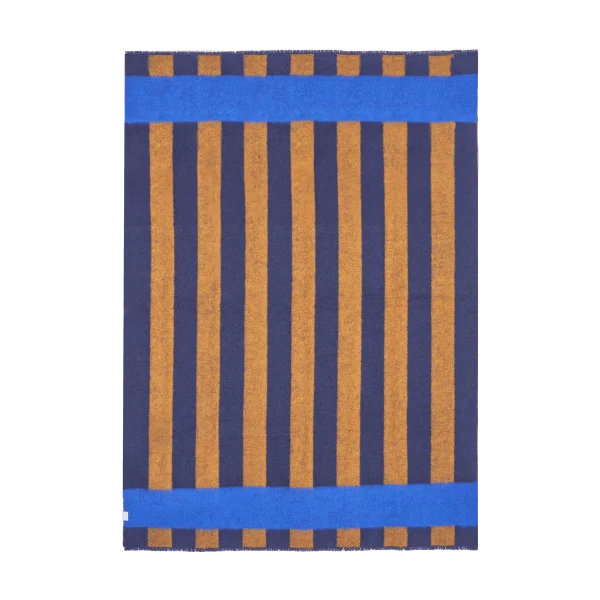Scandi Living Aisles wool blanket 130x180 cm Blue