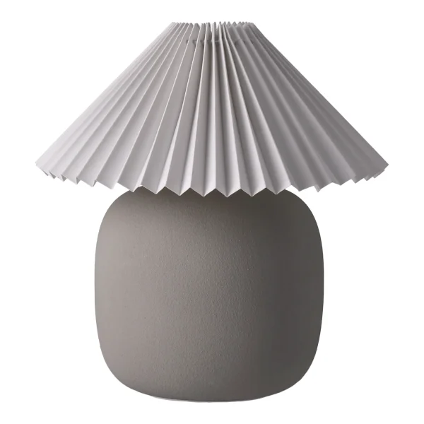 Scandi Living Boulder table lamp 29 cm grey-pleated white