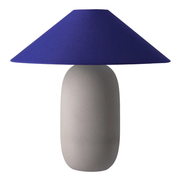 Scandi Living Boulder table lamp 48 cm grey-cobolt