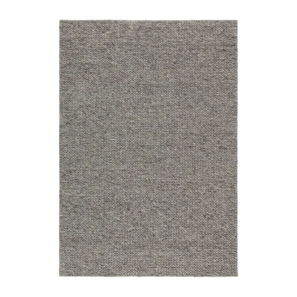 Scandi Living Braided wool carpet natural grey 170x240 cm