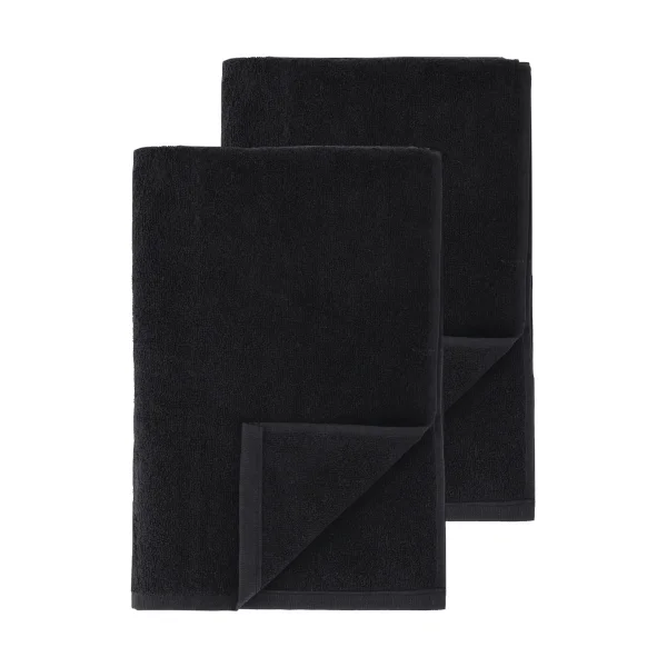 Scandi Living Drift bath towels 100x150 cm 2-pack - Black