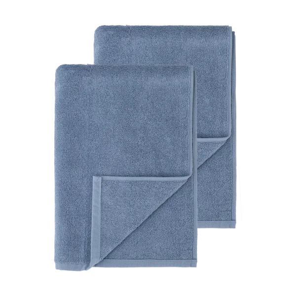 Scandi Living Drift bath towels 100x150 cm 2-pack - Blue