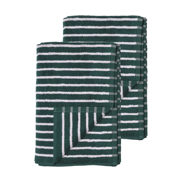 Scandi Living Drift bath towels 100x150 cm 2-pack - Green-purple