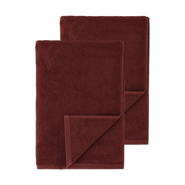 Scandi Living Drift bath towels 100x150 cm 2-pack - Red