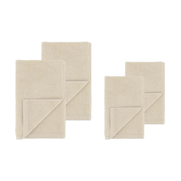 Scandi Living Drift towel set 4 pieces - White