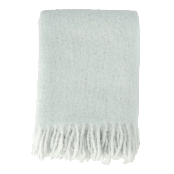 Scandi Living Dune mohair throw 130x170 cm Ice blue
