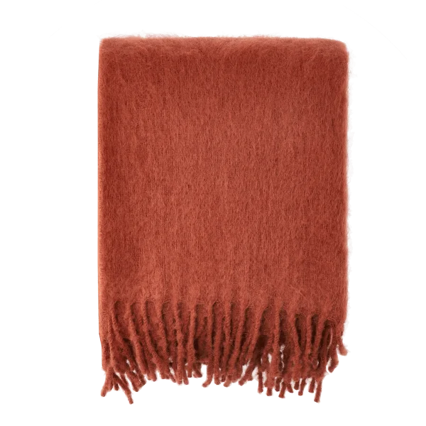 Scandi Living Dune mohair throw 130x170 cm Sienna