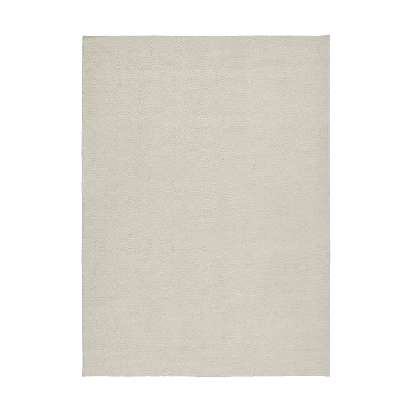 Scandi Living Furrow wool rug natural white 170x240 cm