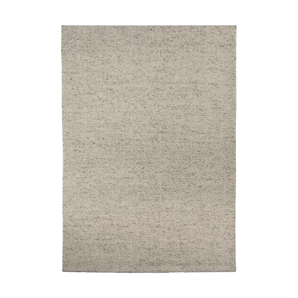 Scandi Living Furrow wool rug natural white/grey 170x240 cm