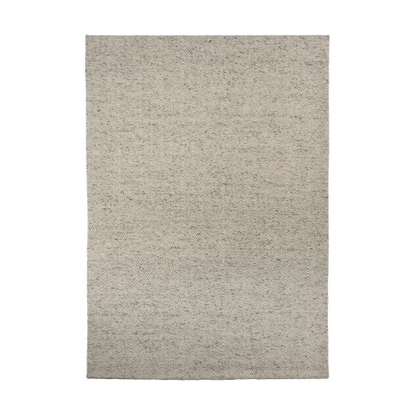 Scandi Living Furrow wool rug natural white/grey 200x300 cm