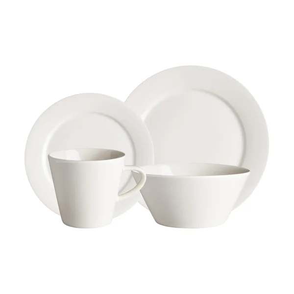 Scandi Living Kalk dinnerware set 16 pieces - White