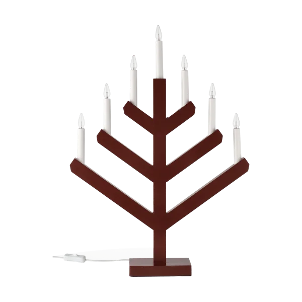 Scandi Living Pine advent candle 62 cm Red
