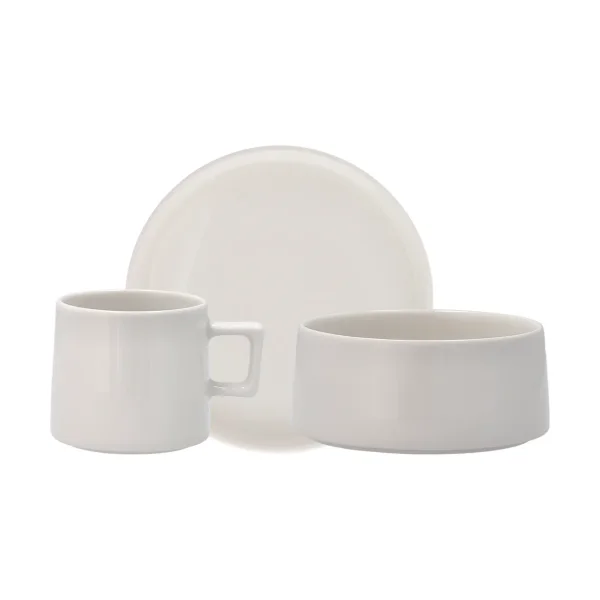 Scandi Living Taper breakfast set 12 pieces - White