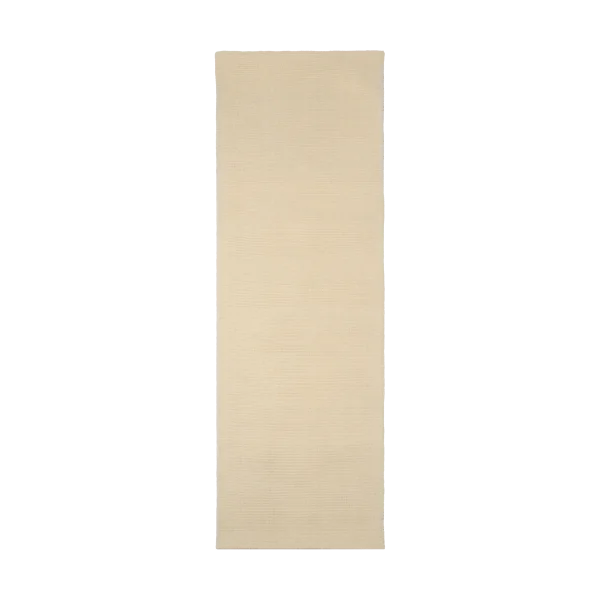 Scandi Living Terrain wool rug natural white 80x240 cm