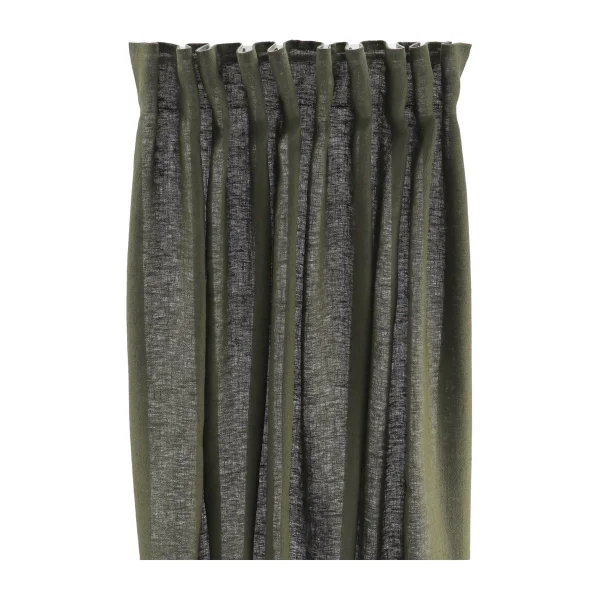 Scandi Living Tranquility curtain with multiband 139x250 cm Forest green