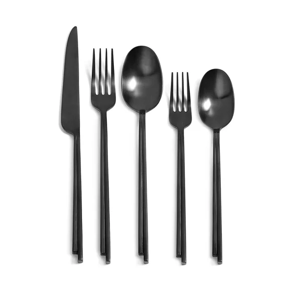 Serax Dune cutlery 5 pieces gift box Black
