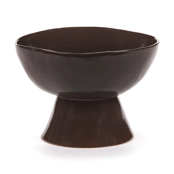 Serax La Mère bowl on foot large Ø20.5 cm Dark brown