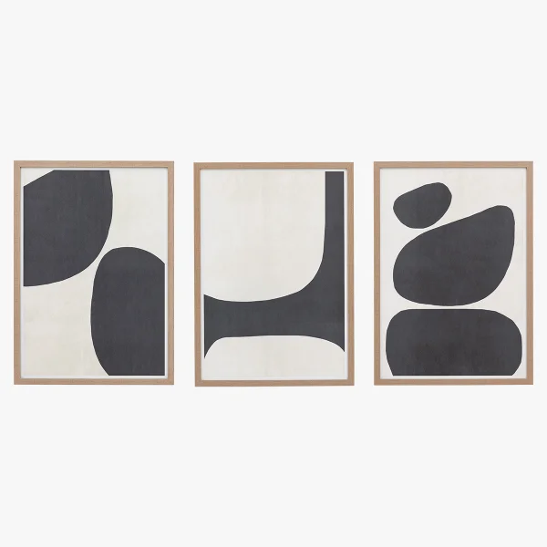 Shifting Shapes Framed Canvas, Set of 3
