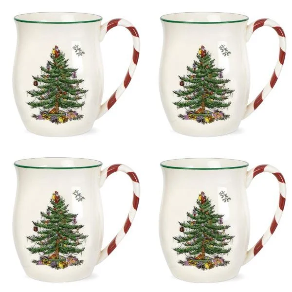Spode Christmas Tree mug 40 cl 4-pack Peppermint