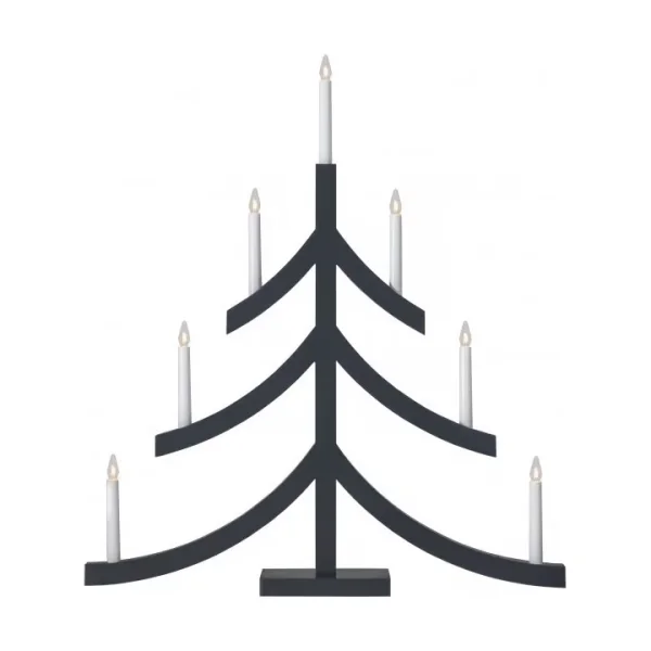 Star Trading Pagoda candle holder 70 cm Gray