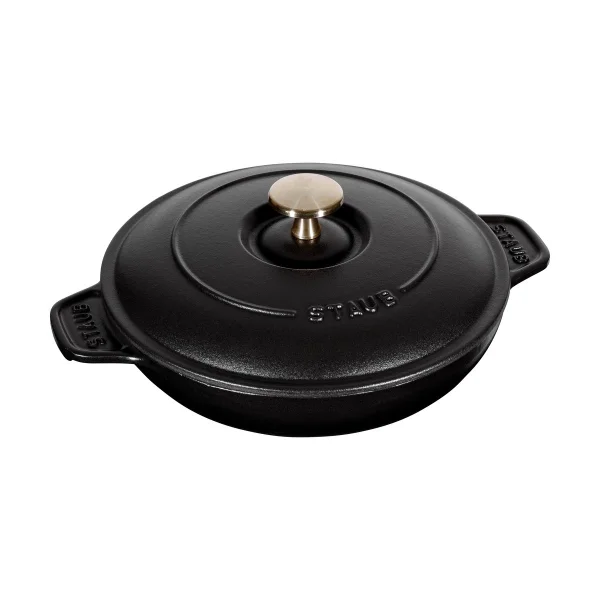 STAUB Staub cast iron casserole with lid round Ø20 cm Black