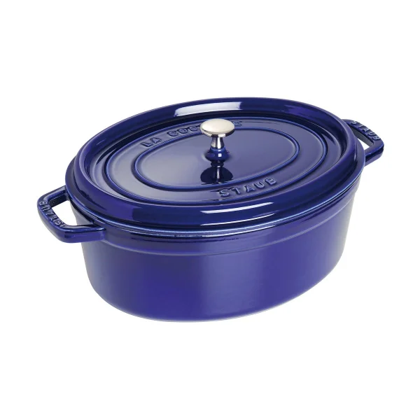 STAUB Staub La Cocotte oval cast iron pot 6.7 L Dark blue