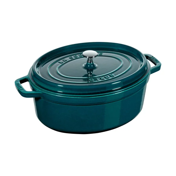 STAUB Staub La Cocotte oval cast iron pot 6.7 L La Mer