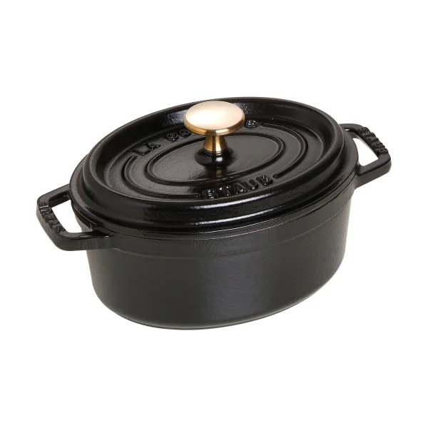 STAUB Staub La Cocotte oval pot cast iron 1 L Black