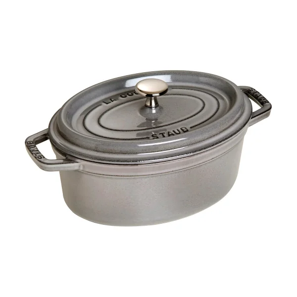 STAUB Staub La Cocotte oval pot cast iron 2.35 L Graphite gray