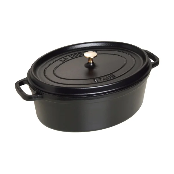 STAUB Staub La Cocotte oval pot cast iron 8 L Black