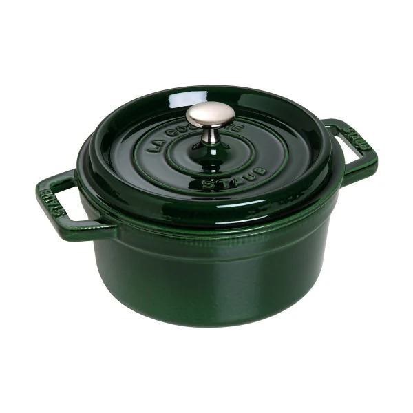 STAUB Staub La Cocotte round casserole cast iron 2.6 L Basil green