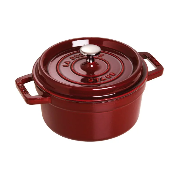 STAUB Staub La Cocotte round casserole cast iron 2.6 L Grenadine red