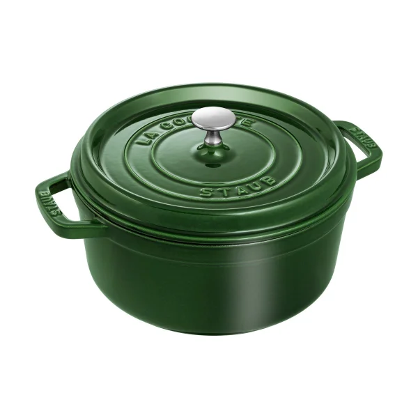 STAUB Staub La Cocotte round casserole cast iron 3.8 L Basil green