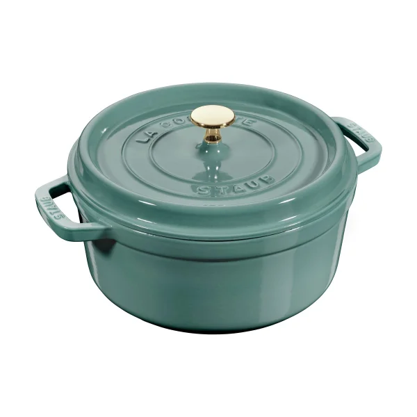 STAUB Staub La Cocotte round casserole cast iron 3.8 L Eucalyptus wood