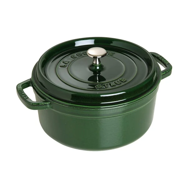 STAUB Staub La Cocotte round casserole cast iron 5.2 L Basil green