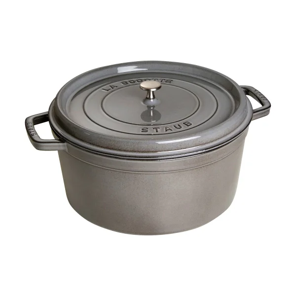 STAUB Staub La Cocotte round casserole cast iron 8.4 L Graphite gray