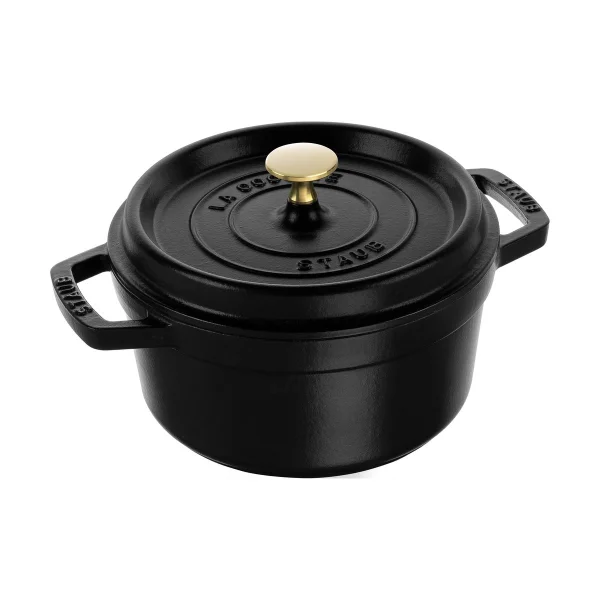 STAUB Staub La Cocotte round cast iron pot 2.2 L Black