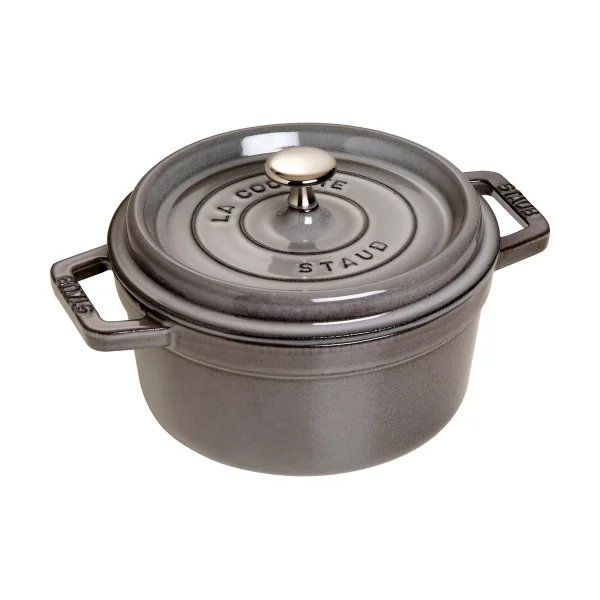 STAUB Staub La Cocotte round cast iron pot 2.2 L Graphite gray