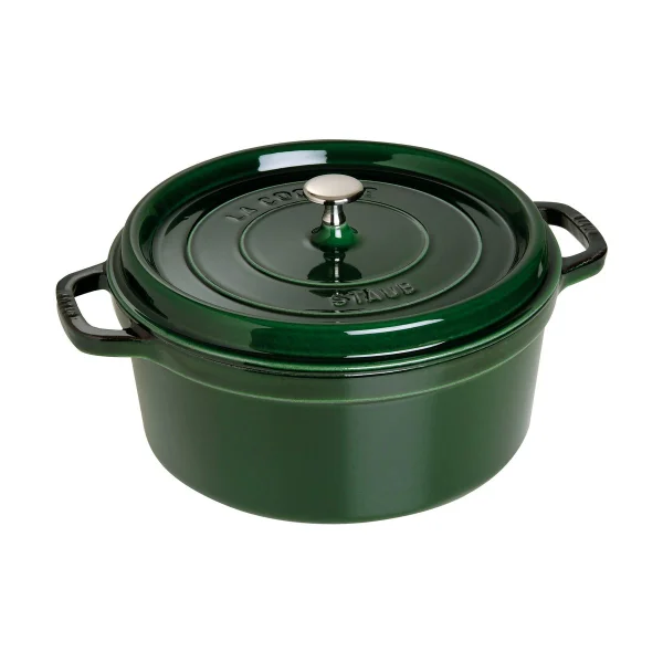 STAUB Staub La Cocotte round cast iron pot 6.7 L Basil green