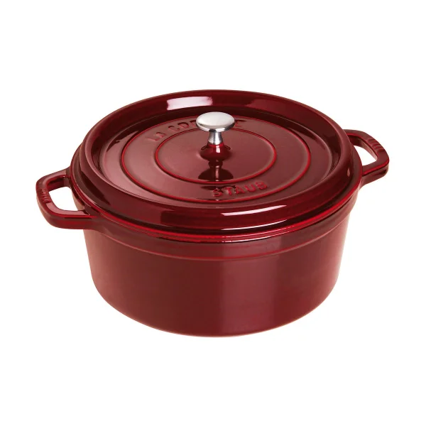 STAUB Staub La Cocotte round cast iron pot 6.7 L Grenadine red