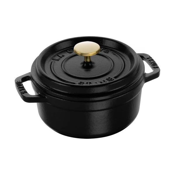 STAUB Staub La Cocotte round pot cast iron 0.8 L Black