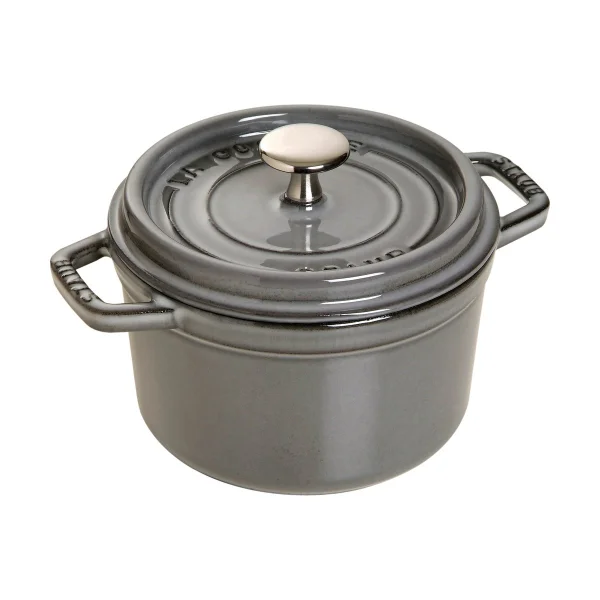STAUB Staub La Cocotte round pot cast iron 0.8 L Graphite gray