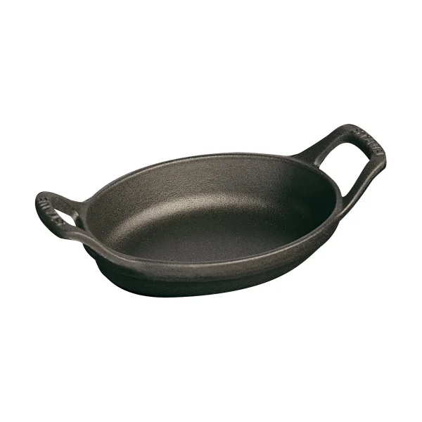 STAUB Staub oval baking dish cast iron 37 cm Black