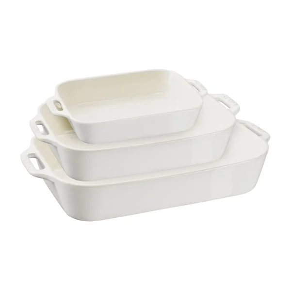 STAUB Staub oven dishes 3 pieces Ivory white