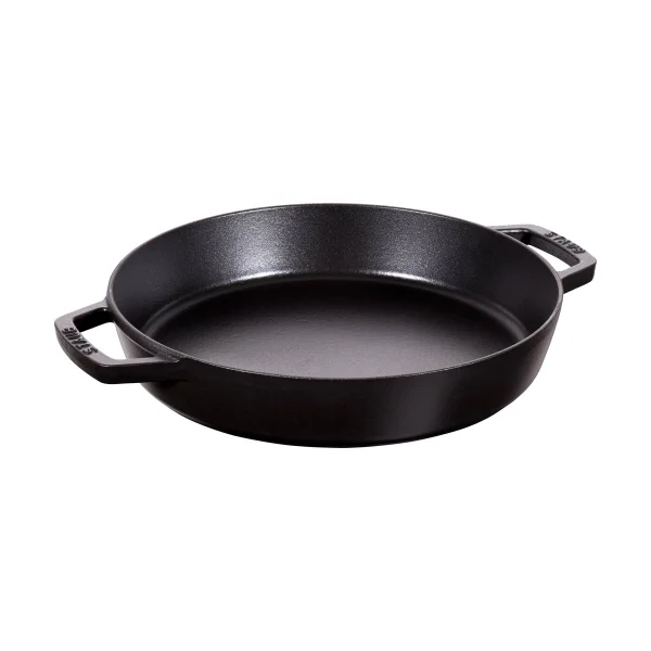 STAUB Staub paella pan cast iron 2 handles Ø34 cm Black