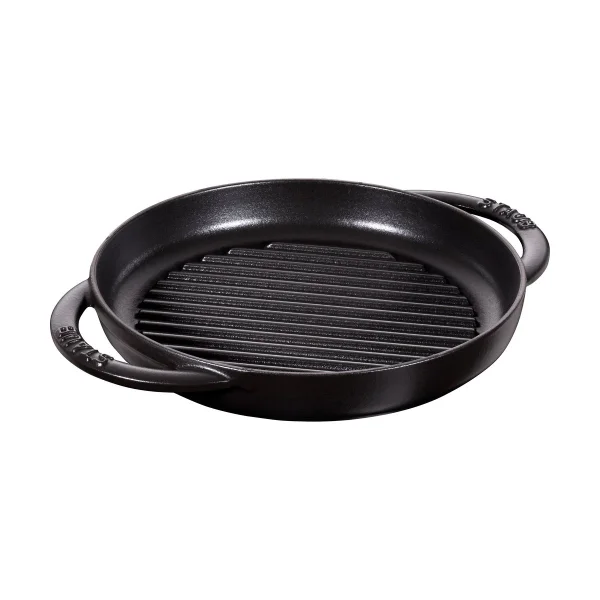 STAUB Staub Pure cast iron grill pan round black Ø22 cm