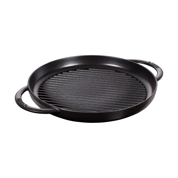 STAUB Staub Pure cast iron grill pan round black Ø30 cm