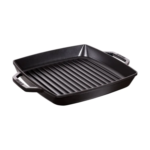 STAUB Staub Pure grill pan cast iron square black 28 cm