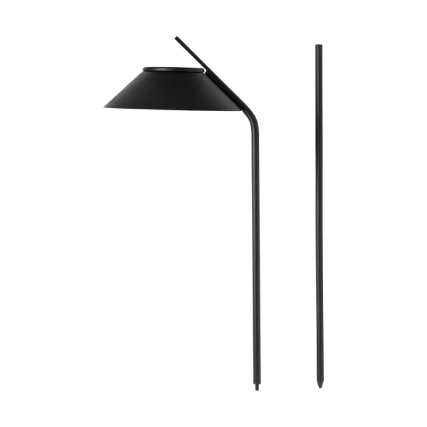 Stelton Angle solar bollard light with stand Black