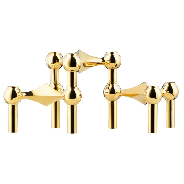 STOFF Nagel STOFF Nagel candle sticks 3-pack brass